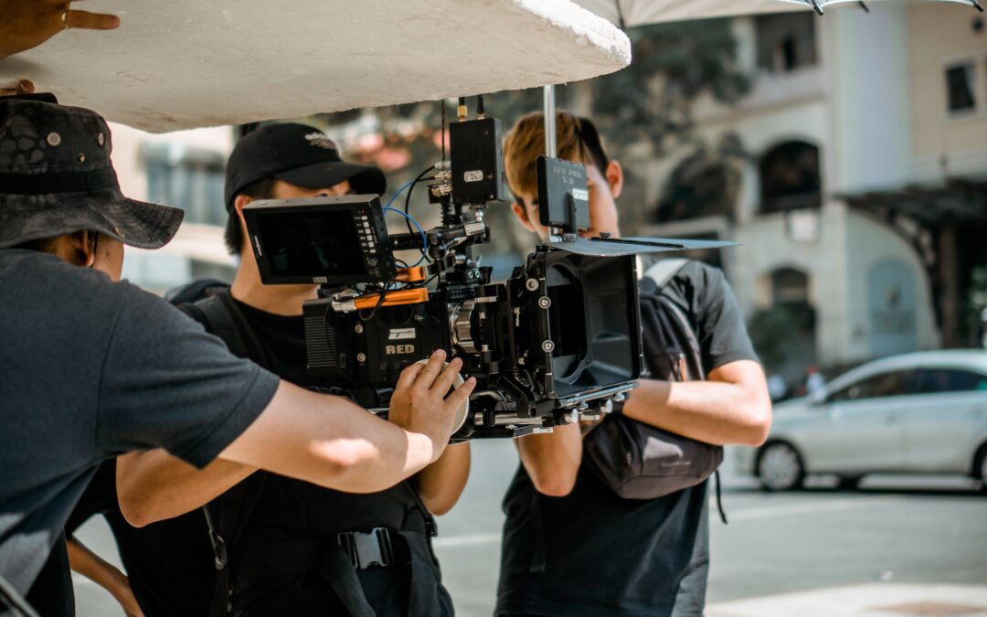 Team filming professional video content for digital marketing campaign