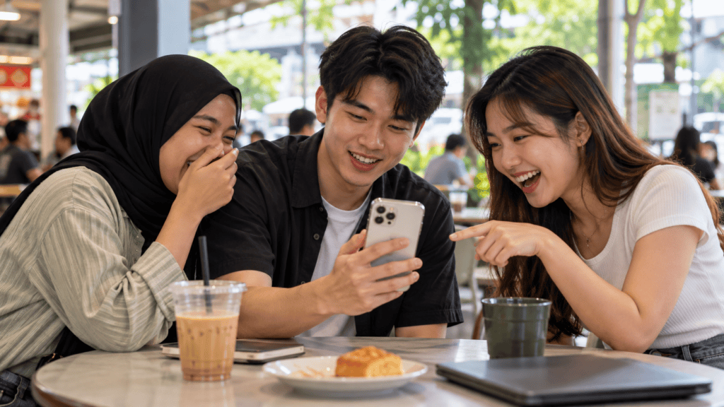 Singapore consumers enjoying and sharing branded social media content